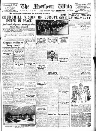 cover page of Northern Whig published on May 10, 1948