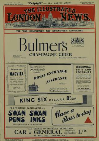 cover page of Illustrated London News published on May 10, 1941