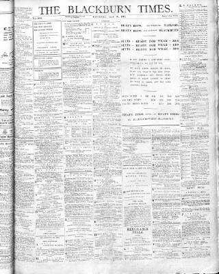 cover page of Blackburn Times published on May 10, 1913