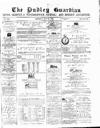 cover page of Dudley Guardian, Tipton, Oldbury & West Bromwich Journal and District Advertiser published on May 30, 1874