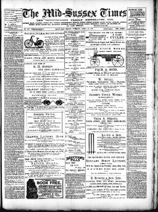 cover page of Mid Sussex Times published on April 30, 1901