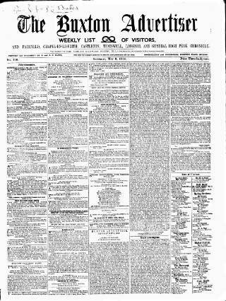 cover page of Buxton Advertiser published on May 9, 1857