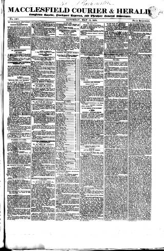 cover page of Macclesfield Courier and Herald published on May 10, 1834