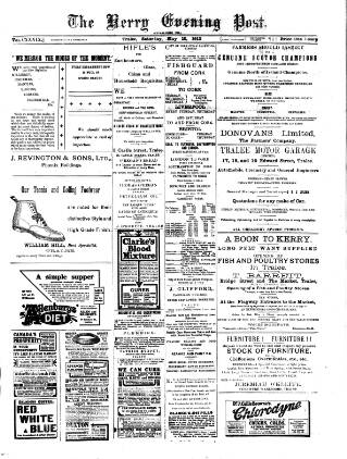 cover page of Kerry Evening Post published on May 10, 1913