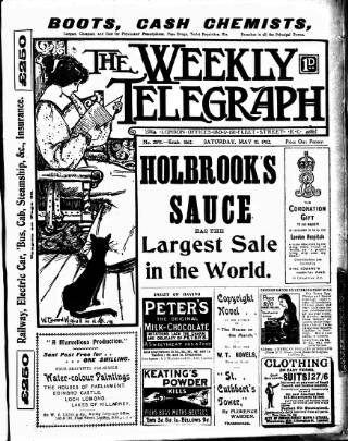 cover page of Sheffield Weekly Telegraph published on May 10, 1902