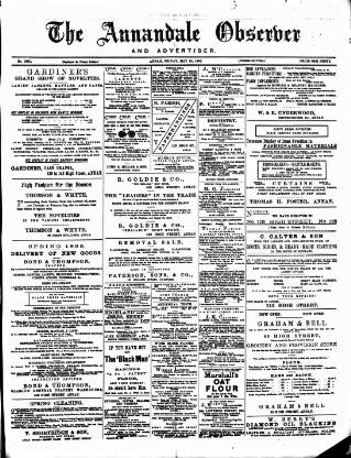 cover page of Annandale Observer and Advertiser published on May 10, 1895
