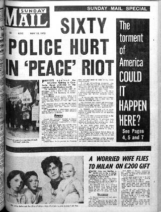 cover page of Sunday Mail (Glasgow) published on May 10, 1970