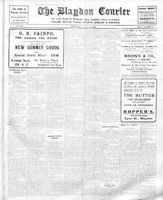 cover page of Blaydon Courier published on May 25, 1929