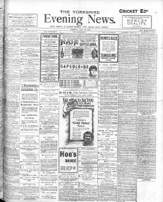 cover page of Yorkshire Evening News published on May 10, 1907