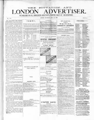 cover page of Situation and London Advertiser published on May 10, 1888