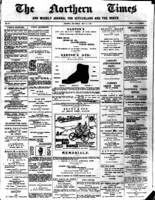 cover page of Northern times and weekly journal for Sutherland and the North published on May 10, 1900