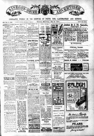 cover page of Kinross-shire Advertiser published on May 9, 1914
