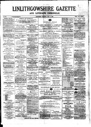 cover page of Linlithgowshire Gazette published on May 9, 1896