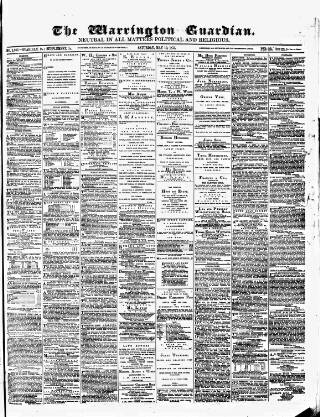 cover page of Warrington Guardian published on May 10, 1873