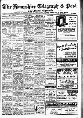 cover page of Hampshire Telegraph published on May 10, 1940