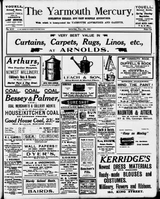 cover page of Yarmouth Mercury published on May 4, 1912