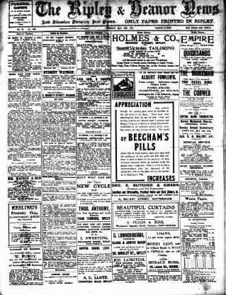 cover page of Ripley and Heanor News and Ilkeston Division Free Press published on May 10, 1918