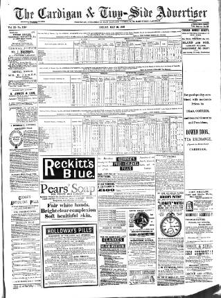 cover page of Cardigan & Tivy-side Advertiser published on May 10, 1889