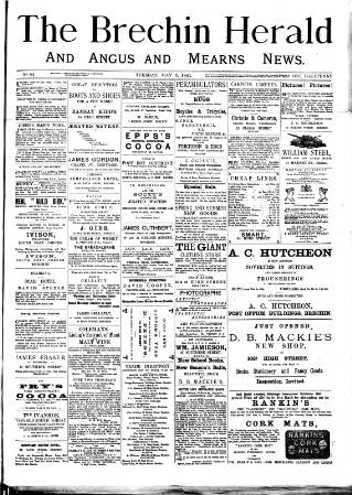 cover page of Brechin Herald published on May 5, 1891