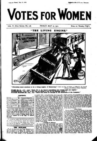 cover page of Votes for Women published on May 10, 1912