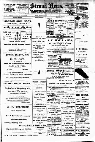 cover page of Stroud News and Gloucestershire Advertiser published on May 10, 1901