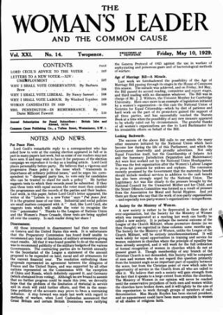 cover page of Common Cause published on May 10, 1929