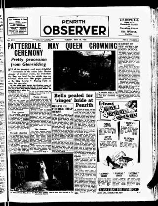 cover page of Penrith Observer published on May 10, 1955