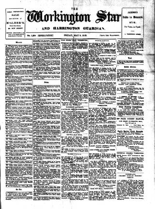 cover page of Workington Star published on May 9, 1913