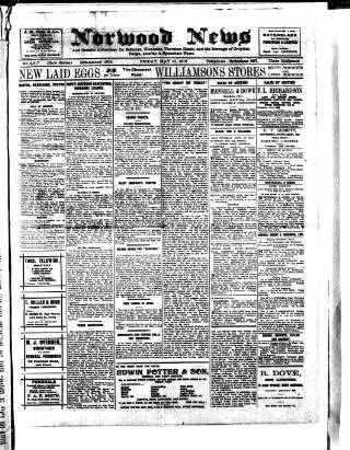 cover page of Norwood News published on May 10, 1918