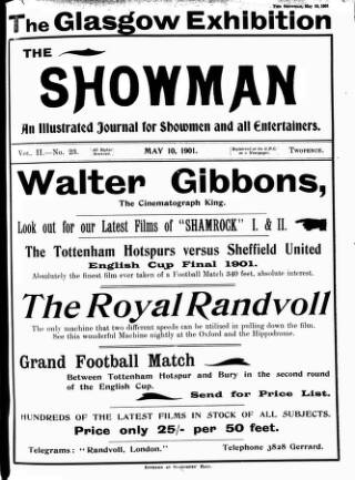 cover page of The Showman published on May 10, 1901