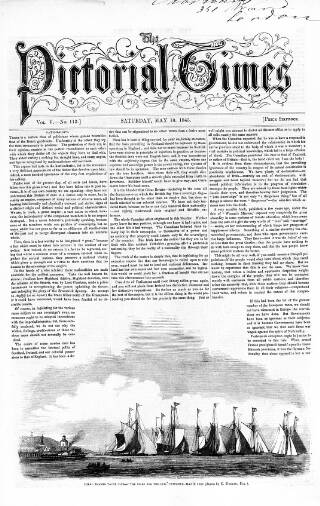 cover page of Pictorial Times published on May 10, 1845