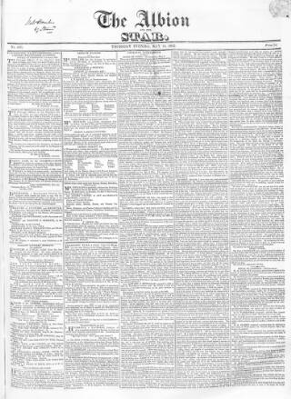 cover page of Albion and the Star published on May 10, 1832