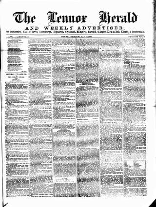 cover page of Lennox Herald published on May 10, 1890
