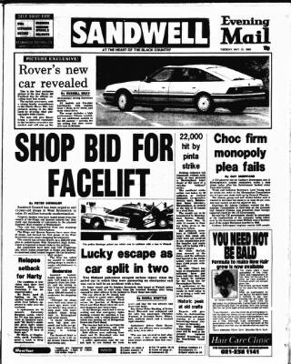 cover page of Sandwell Evening Mail published on May 10, 1988