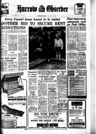 cover page of Harrow Observer published on May 10, 1968