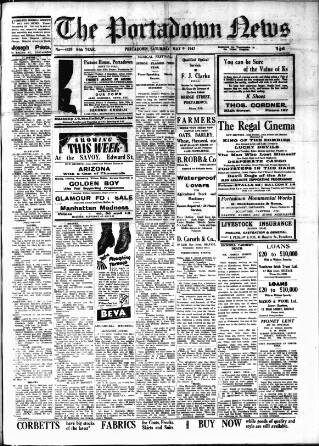 cover page of Portadown News published on May 9, 1942