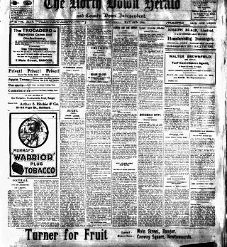 cover page of North Down Herald and County Down Independent published on May 10, 1924
