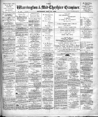 cover page of Warrington Examiner published on May 10, 1902