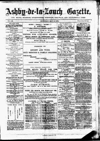 cover page of Ashby-de-la-Zouch Gazette published on May 10, 1879