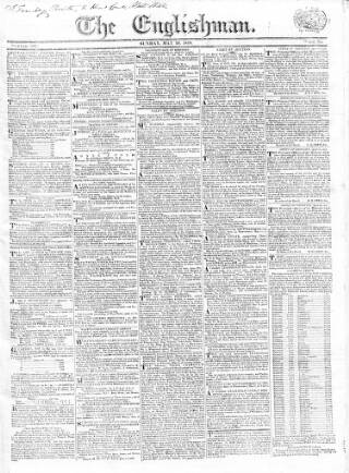 cover page of Englishman published on May 10, 1818