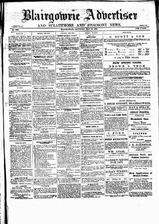 cover page of Blairgowrie Advertiser published on May 10, 1879