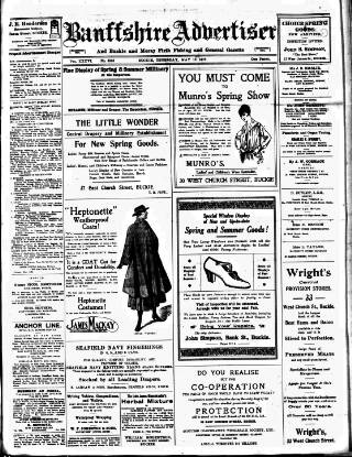 cover page of Banffshire Advertiser published on May 10, 1917