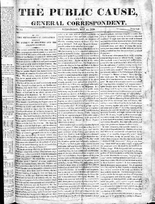 cover page of Public Cause published on May 29, 1816