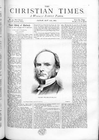 cover page of Christian Times published on May 10, 1867
