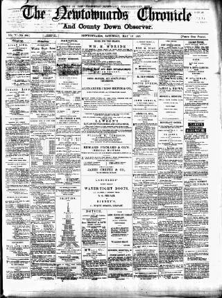 cover page of Newtownards Chronicle & Co. Down Observer published on May 10, 1879