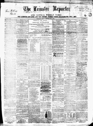 cover page of Leinster Reporter published on May 10, 1860