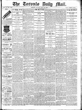 cover page of Toronto Daily Mail published on May 10, 1886