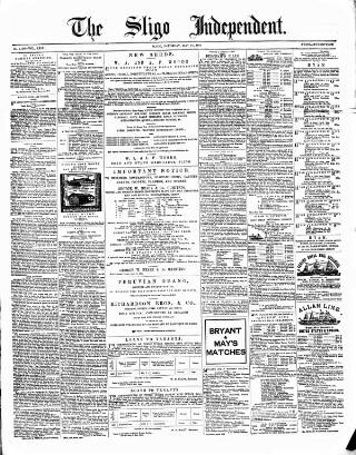 cover page of Sligo Independent published on May 10, 1884