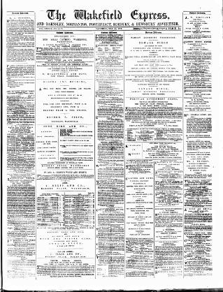 cover page of Wakefield Express published on May 10, 1879