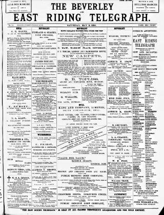 cover page of East Riding Telegraph published on May 9, 1896